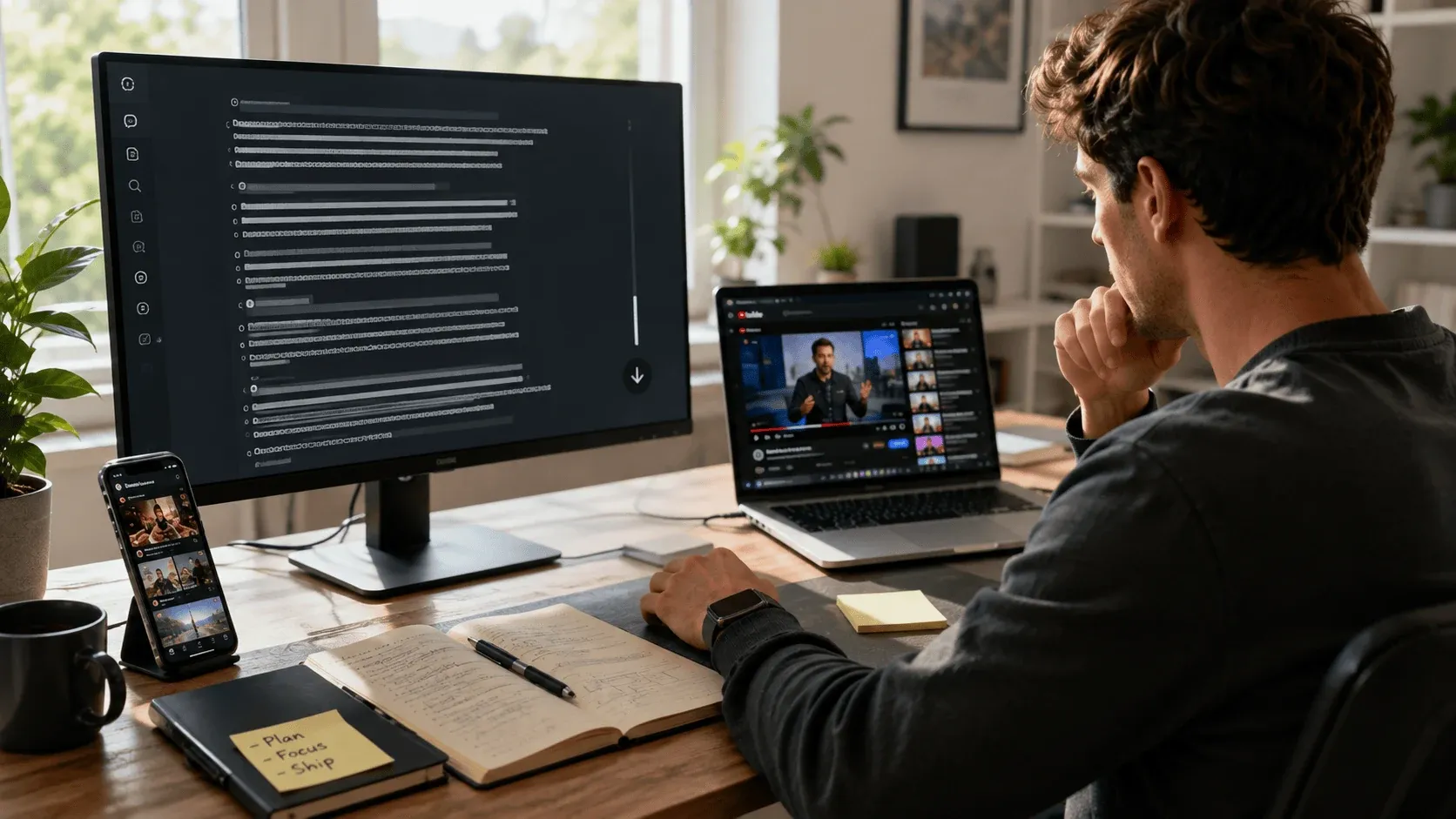 A long AI answer competing with faster digital inputs