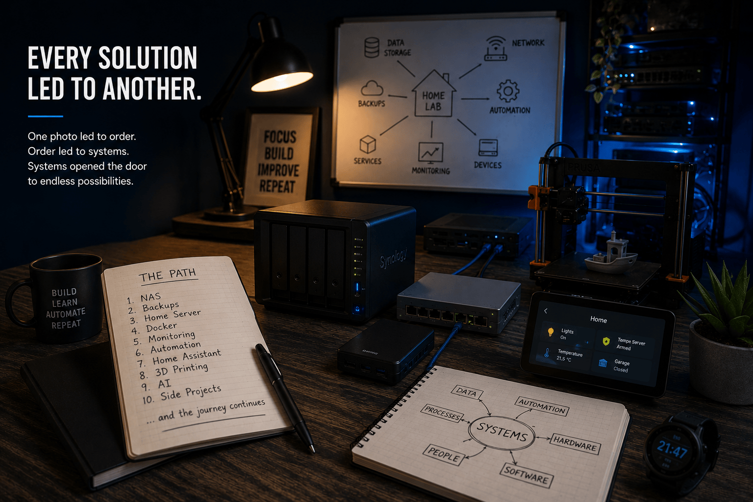 A chain of small decisions that turned into a home lab and a blog