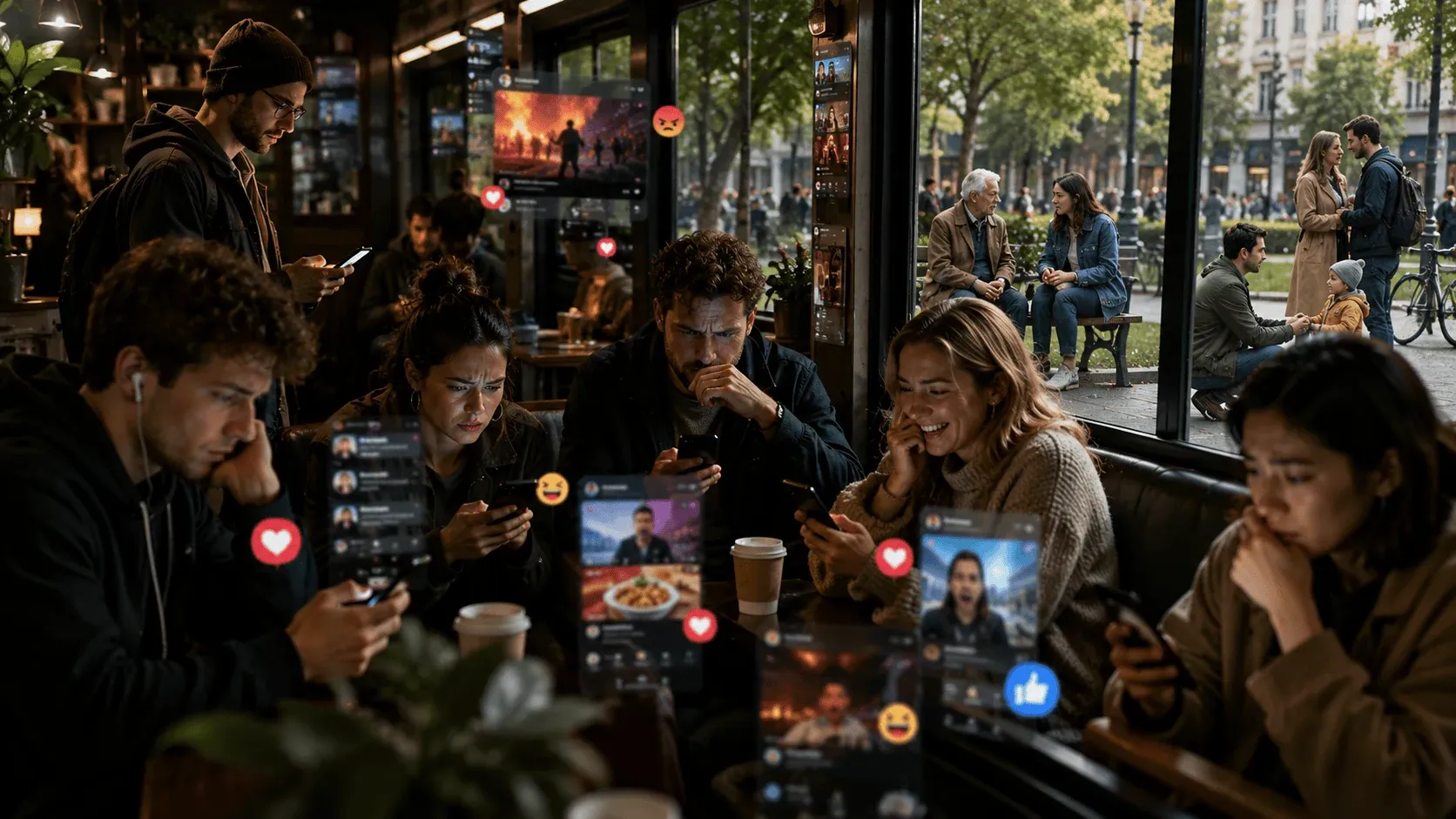 Simple digital reactions contrasted with complex real life