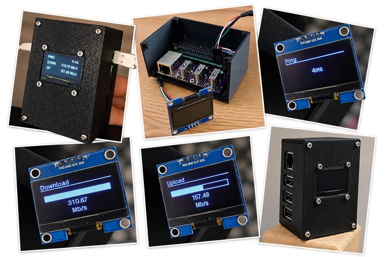 The monitor evolving from exposed electronics to a working physical device.